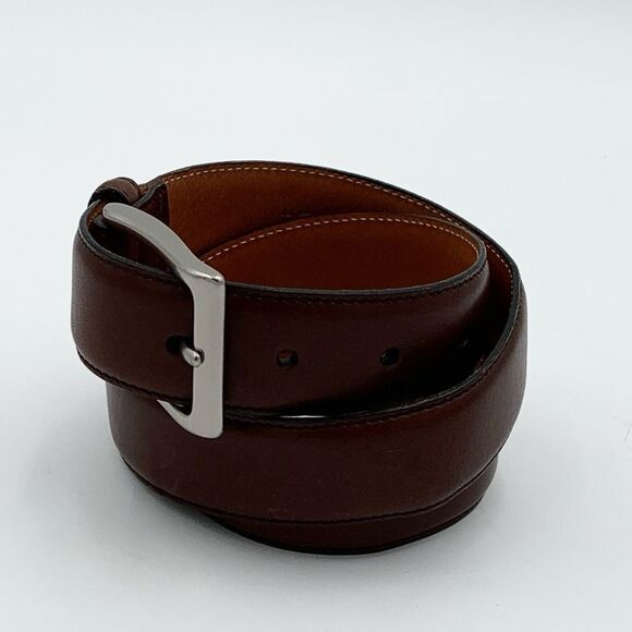 Vineyard Vines Other - Vinyard Vines Men's Classic Brown Leather Belt silver buckle size 34